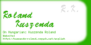 roland kuszenda business card